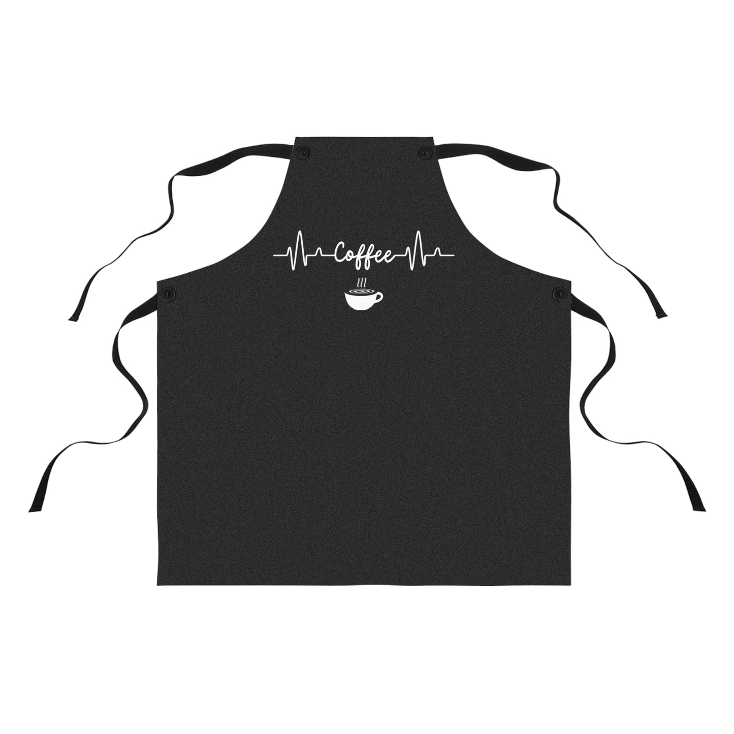 Coffee Heartbeat Apron β Minimalist Barista Apron β Black Coffee Lover Gift β Espresso Kitchen Apron