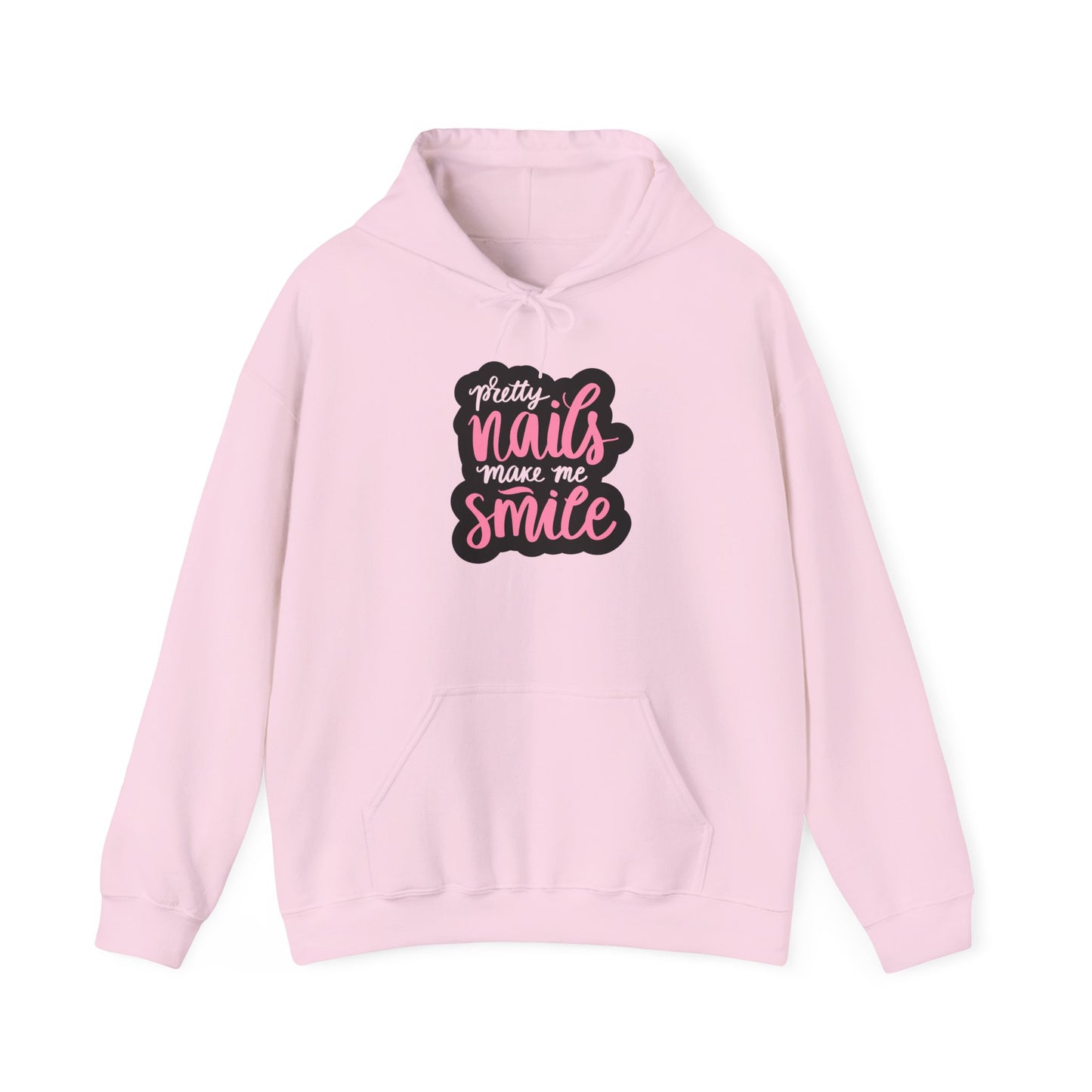 Pretty Nails Make Me Smile Hoodie - Pink Nail Tech Hoodie - Nail Life Fashion - Nail Lover Gift