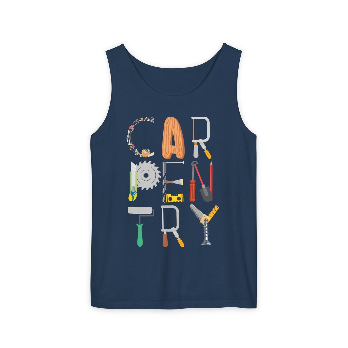 Carpentry Tools Tank Top – Perfect Gift for Woodworkers & DIY Enthusiasts