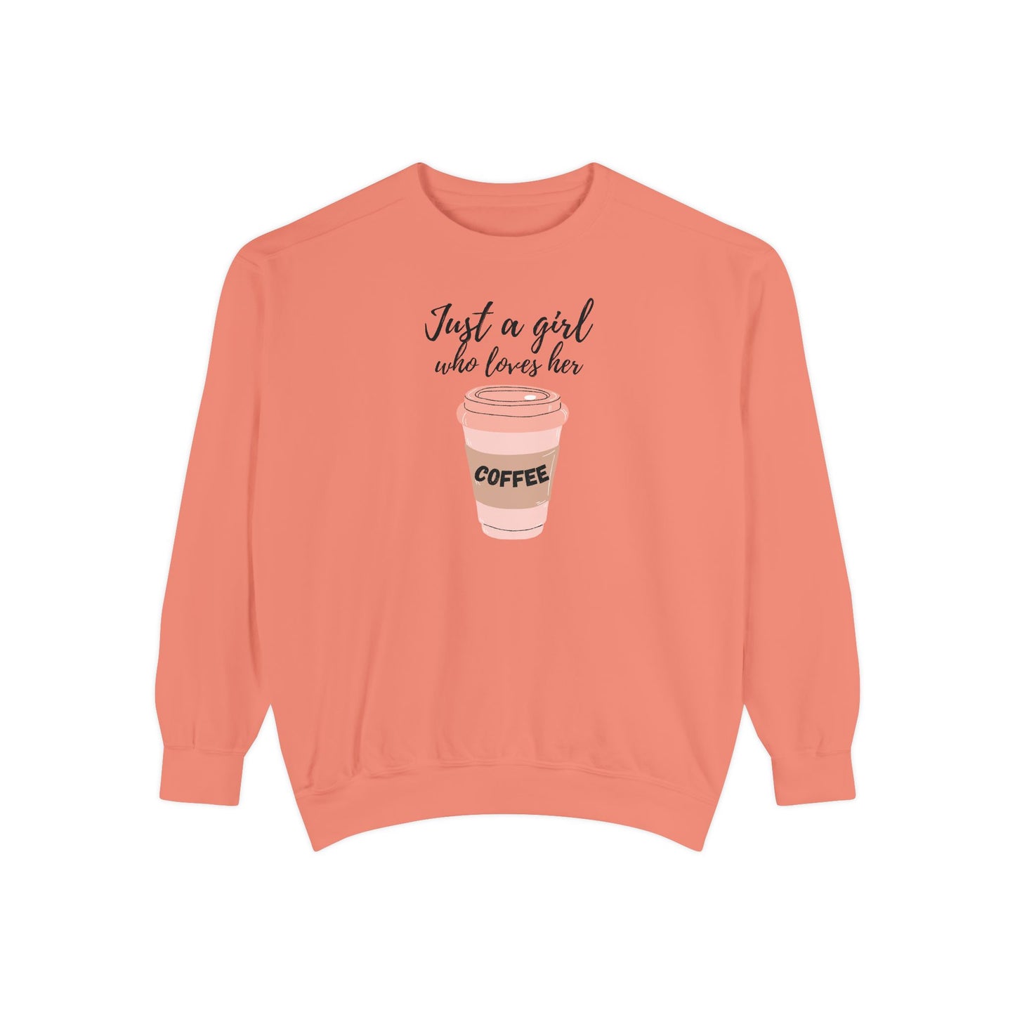 Just a Girl Who Loves Her Coffee Crewneck – Cute Coffee Sweatshirt – Cozy Gift for Her – Barista Sweatshirt