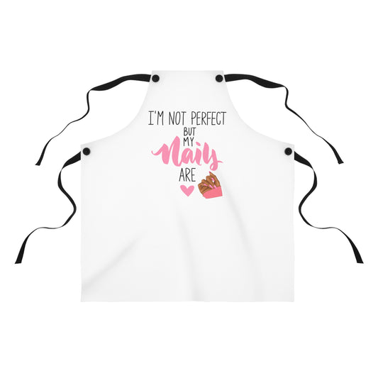 I'm Not Perfect But My Nails Are Apron - Cute Nail Tech Gift - Beauty Salon Apron - Funny  Apron for Women