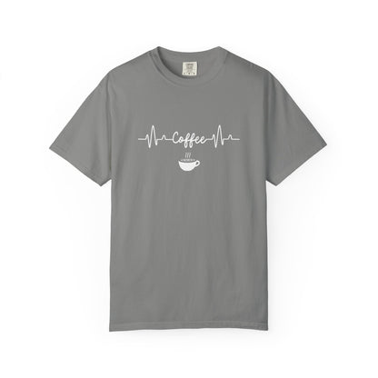 Coffee Heartbeat Shirt - Minimalist Coffee Lover T-Shirt  - Espresso Life Graphic Shirt