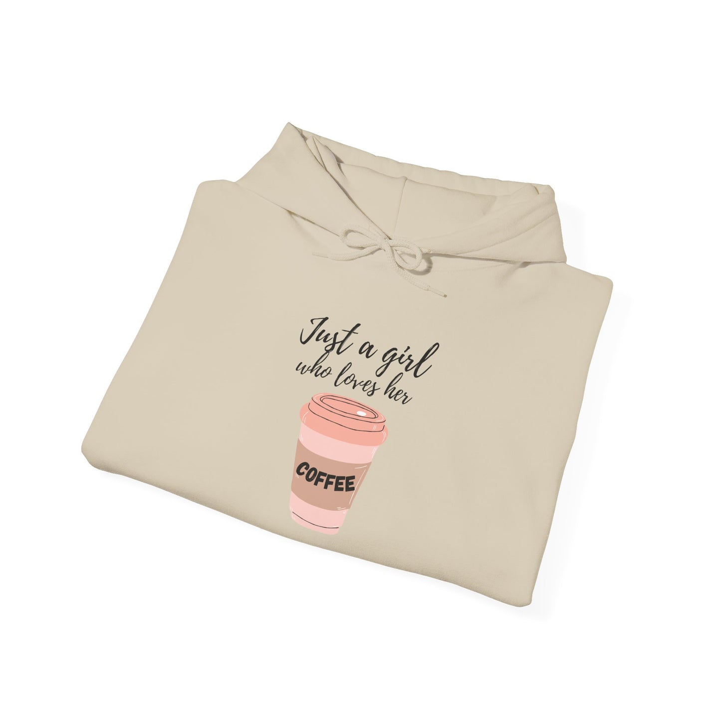 Just a Girl Who Loves Her Coffee Hoodie - Coffee Lover Gift - Girl Coffee Hoodie