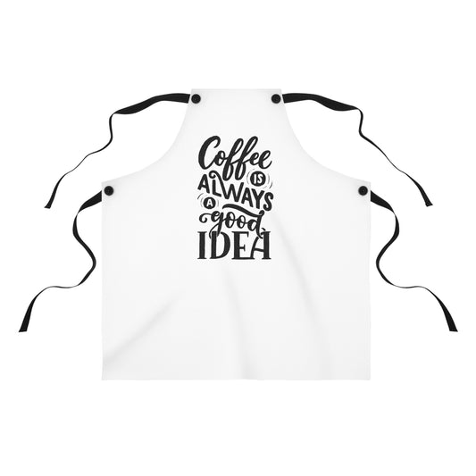 Coffee Is Always a Good Idea Apron - Espresso Kitchen Apron - Barista Cafe Style - Coffee Addict Life