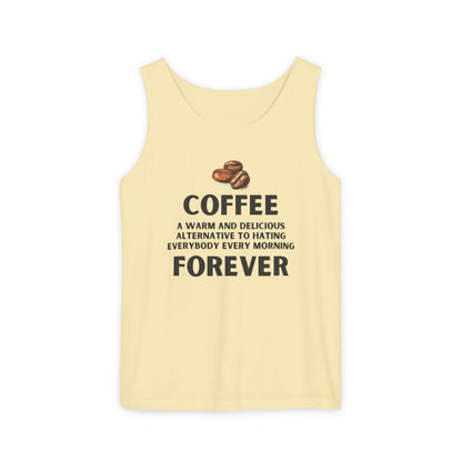 Coffee Forever – Funny Coffee Quote Unisex Tank Top - Unisex Coffee Apparel