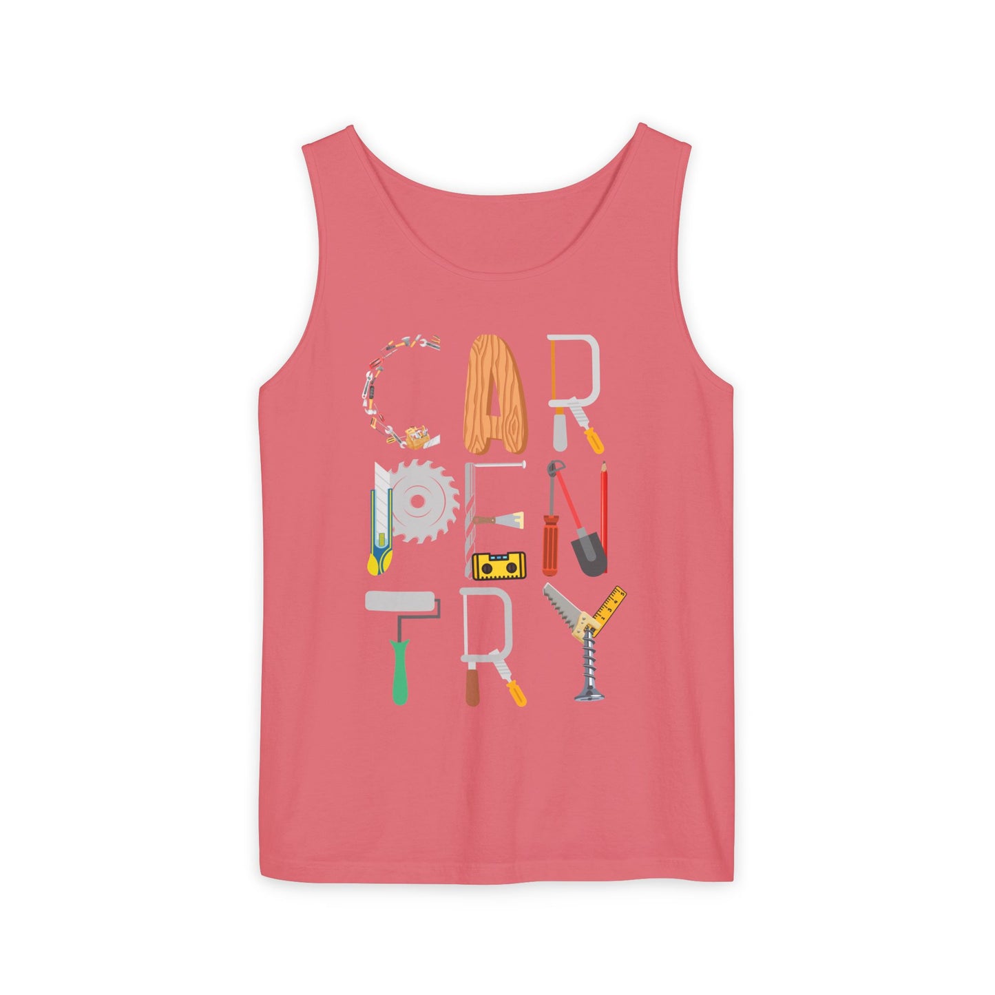 Carpentry Tools Tank Top – Perfect Gift for Woodworkers & DIY Enthusiasts