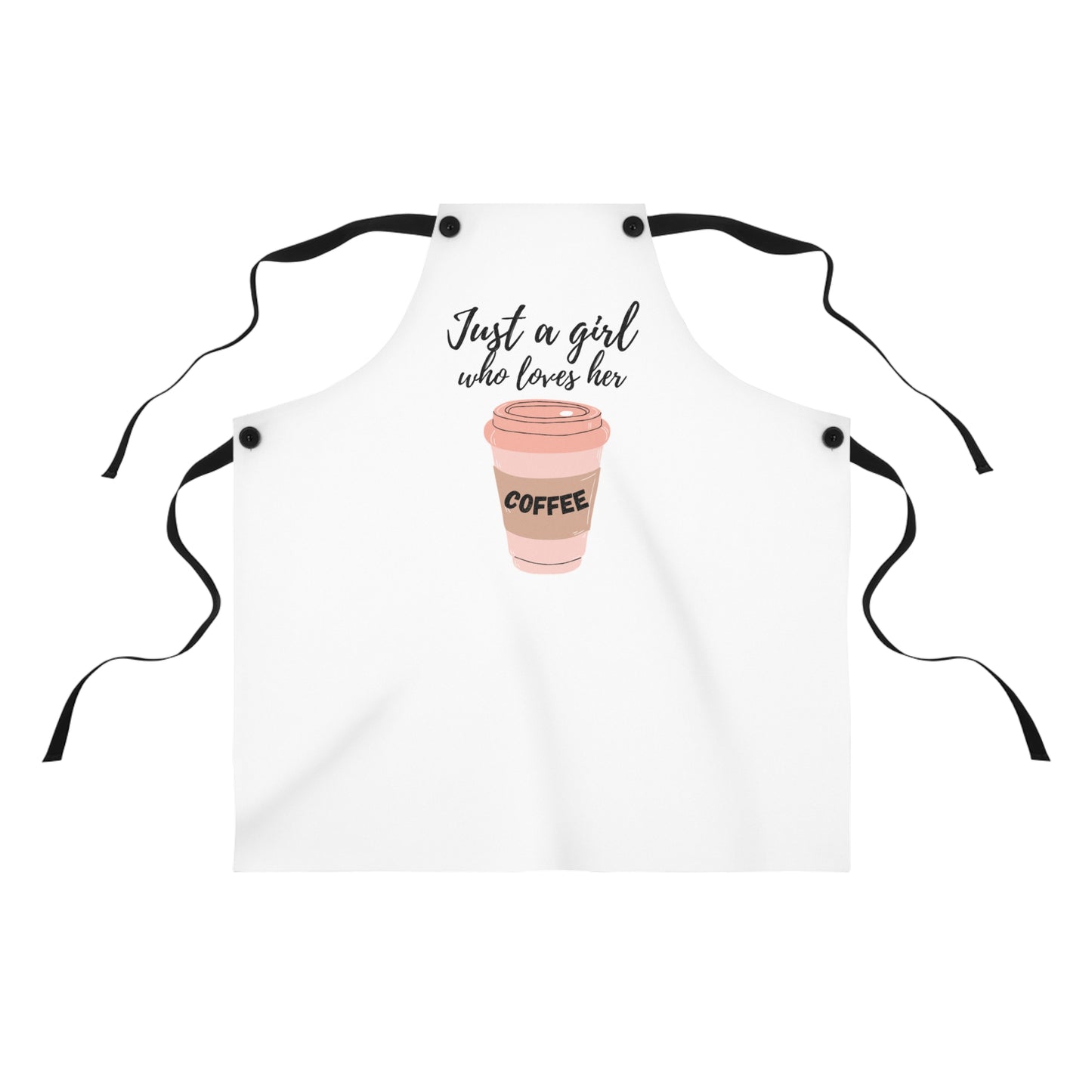 Just a Girl Who Loves Her Coffee Apron - Baristas And Cafe Vibes - Barista Style - Espresso Lover