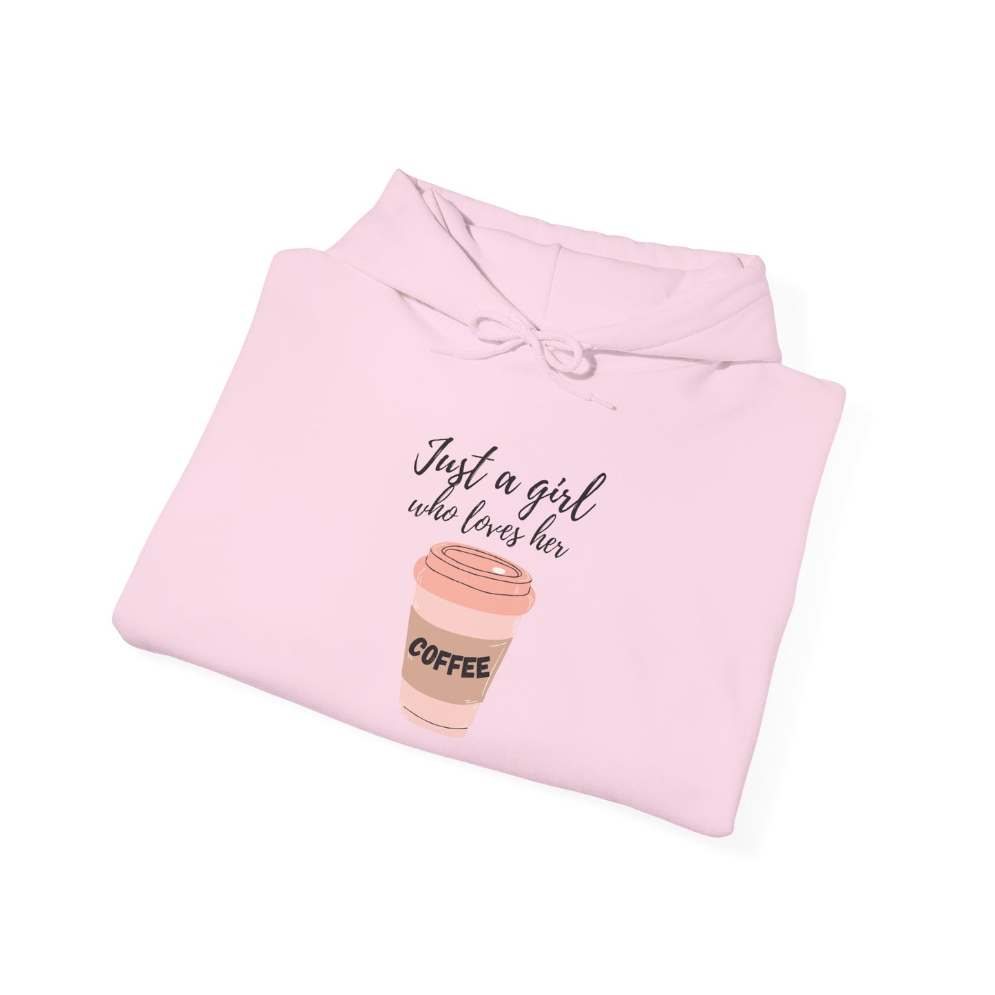 Just a Girl Who Loves Her Coffee Hoodie - Coffee Lover Gift - Girl Coffee Hoodie