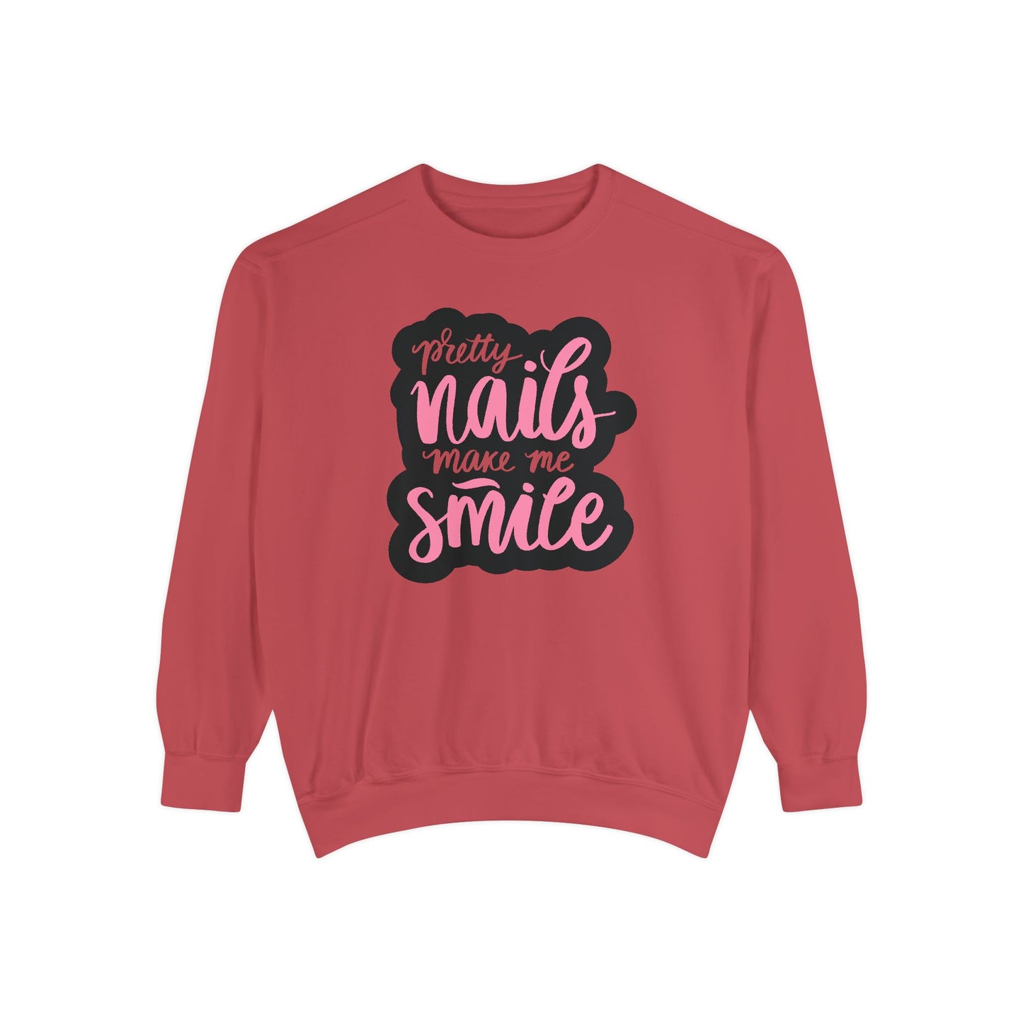 Pretty Nails Make Me Smile Sweatshirt - Cute Nail Tech Gift -  Funny Nail Salon Shirt