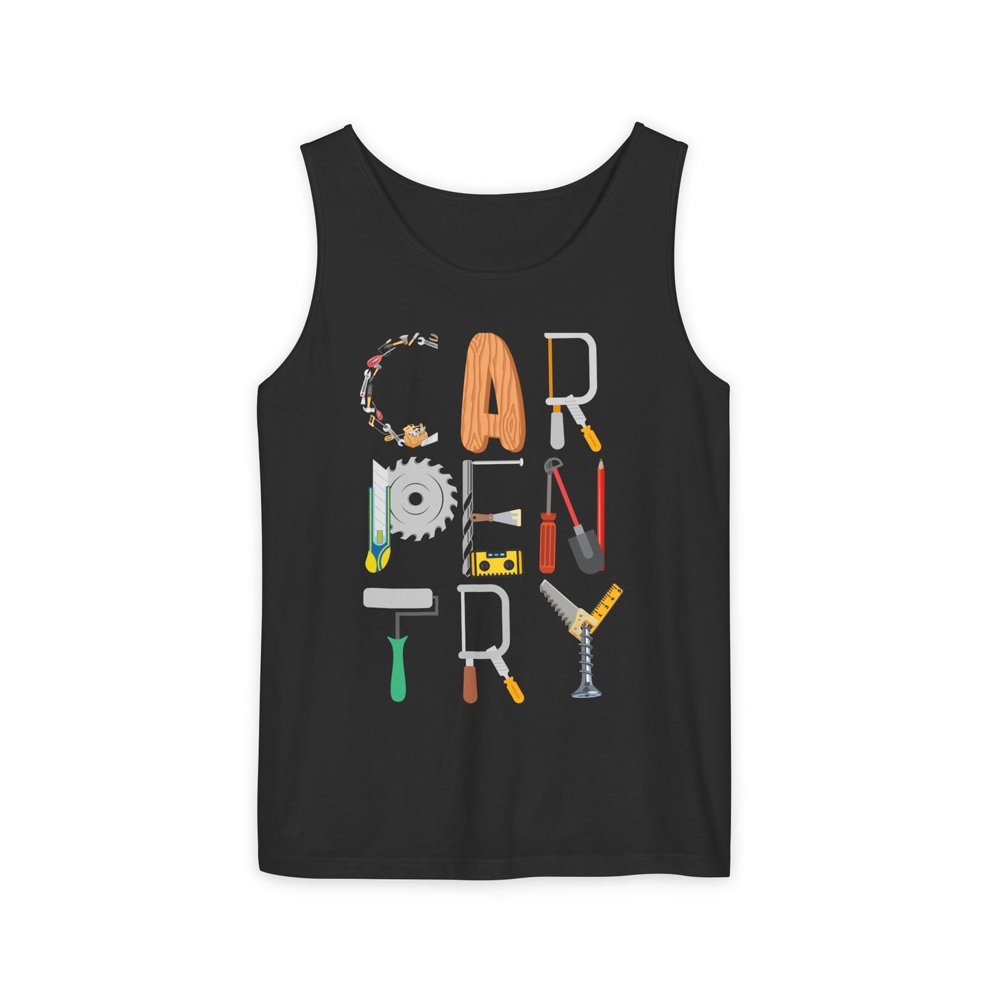 Carpentry Tools Tank Top – Perfect Gift for Woodworkers & DIY Enthusiasts