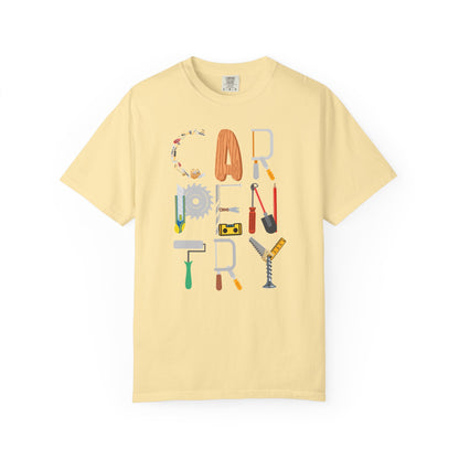 Crafty Carpenter T-Shirt - Carpentry Tools T-Shirt - Funny Tradesman Shirt