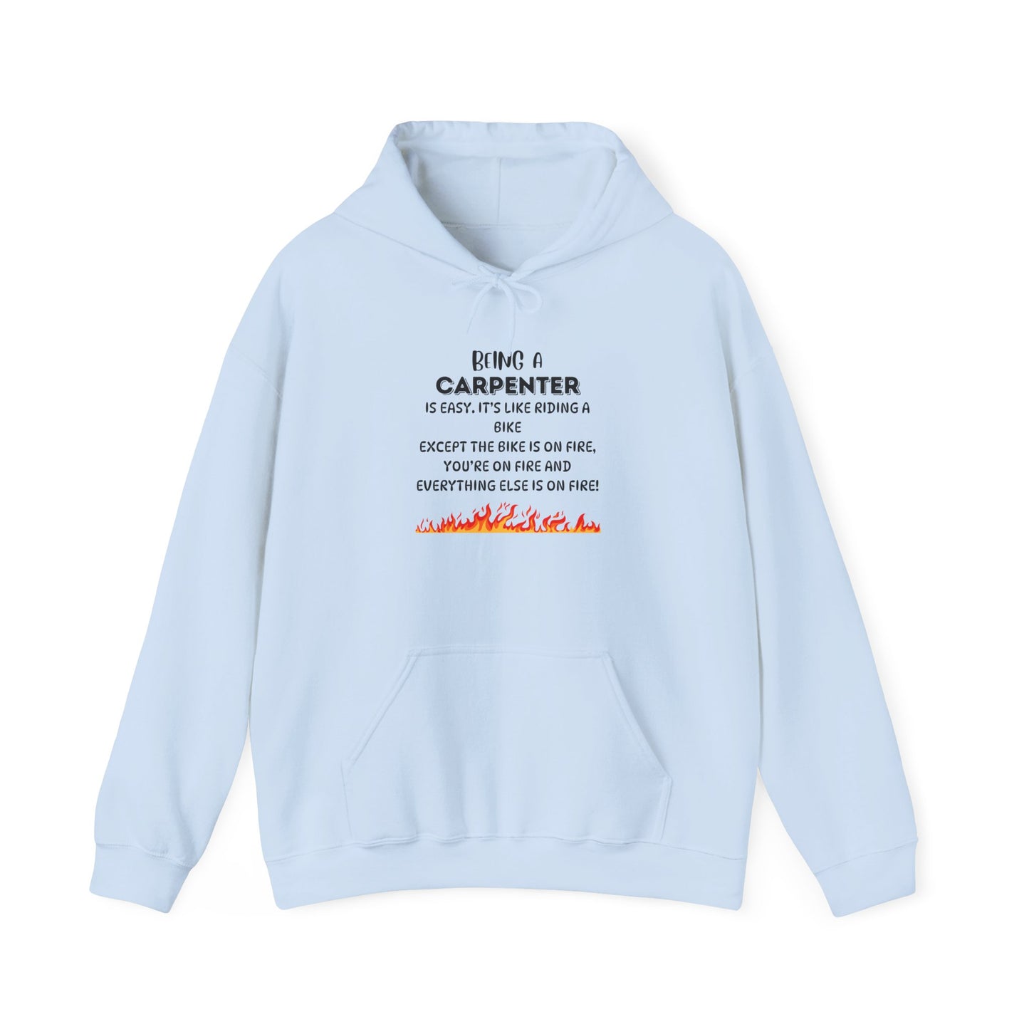 Being a Carpenter Is Like Riding a Bike – Funny Work Hoodie for Woodworkers & Tradesmen