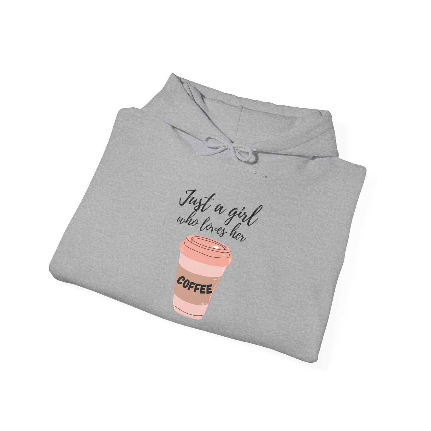 Just a Girl Who Loves Her Coffee Hoodie - Coffee Lover Gift - Girl Coffee Hoodie