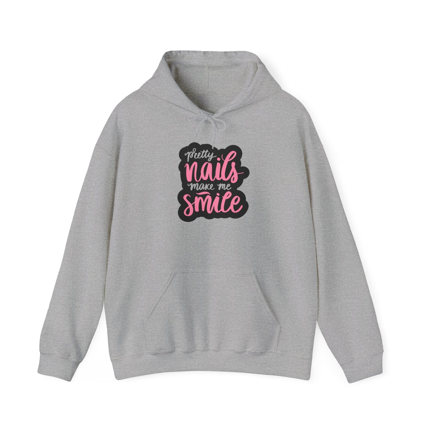 Pretty Nails Make Me Smile Hoodie - Pink Nail Tech Hoodie - Nail Life Fashion - Nail Lover Gift