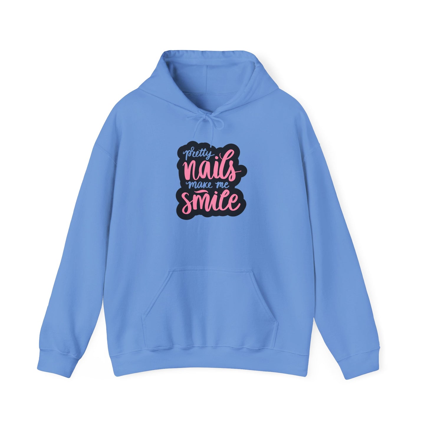 Pretty Nails Make Me Smile Hoodie - Pink Nail Tech Hoodie - Nail Life Fashion - Nail Lover Gift