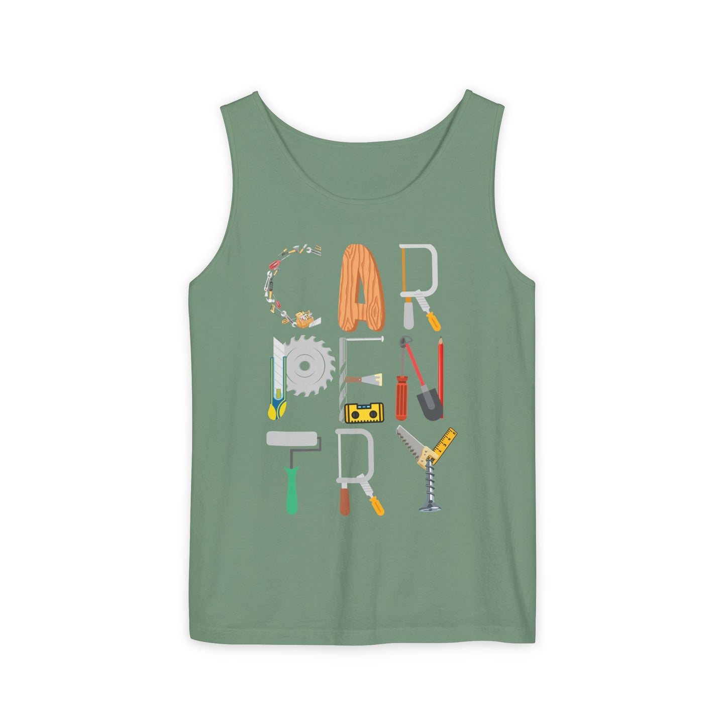 Carpentry Tools Tank Top – Perfect Gift for Woodworkers & DIY Enthusiasts