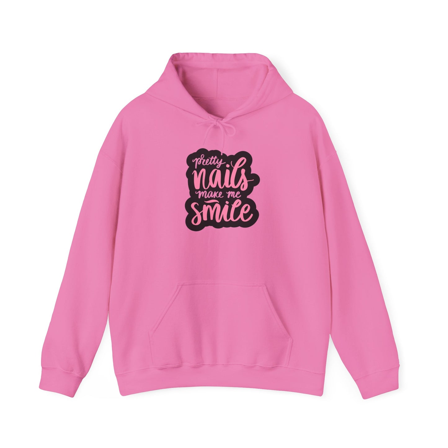 Pretty Nails Make Me Smile Hoodie - Pink Nail Tech Hoodie - Nail Life Fashion - Nail Lover Gift