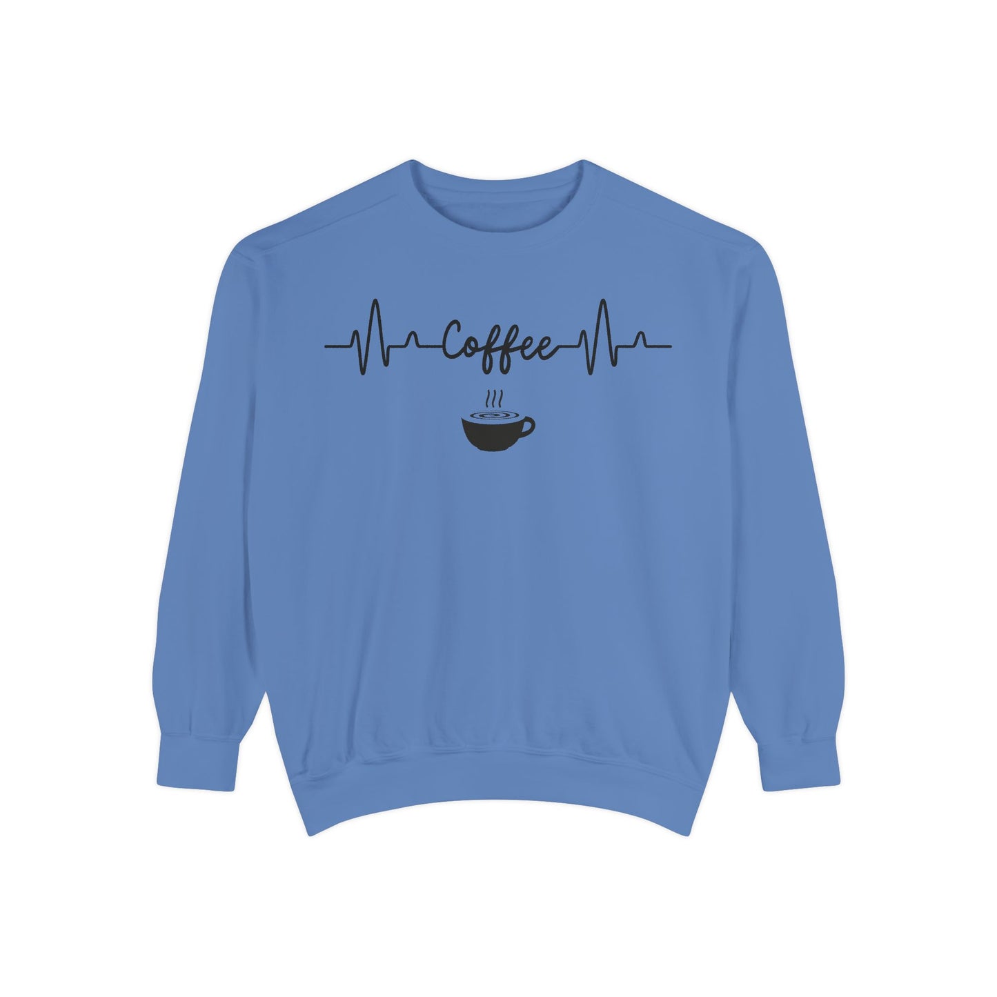 Coffee Heartbeat Sweatshirt - Coffee Gift Idea - Espresso Lover -Coffee Addict Sweatshirt