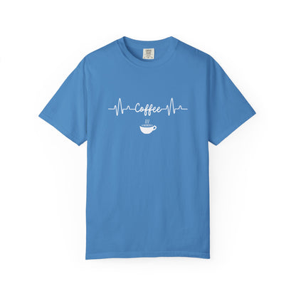 Coffee Heartbeat Shirt - Minimalist Coffee Lover T-Shirt  - Espresso Life Graphic Shirt