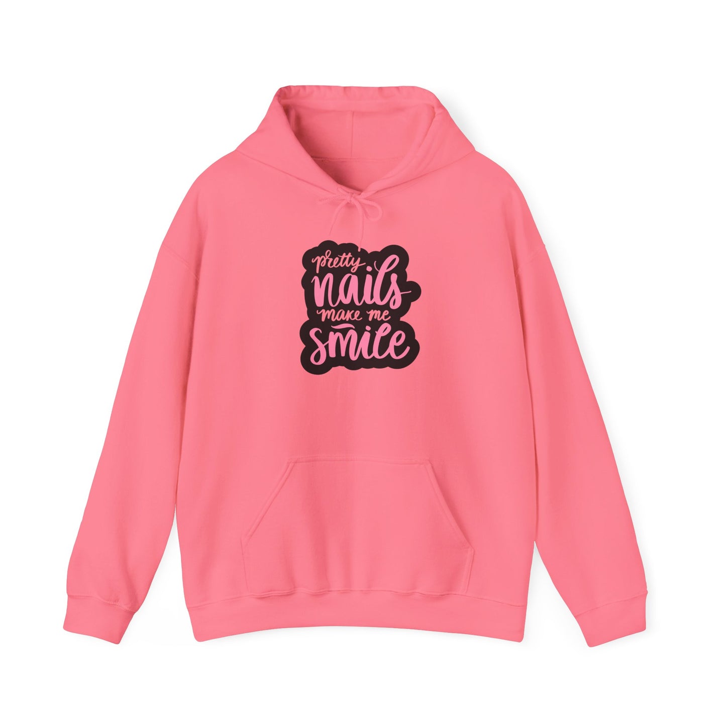 Pretty Nails Make Me Smile Hoodie - Pink Nail Tech Hoodie - Nail Life Fashion - Nail Lover Gift