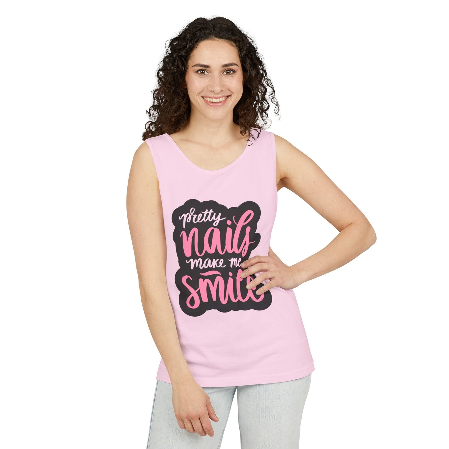 Pretty Nails Make Me Smile Tank Top - Soft, Stylish & Comfortable
