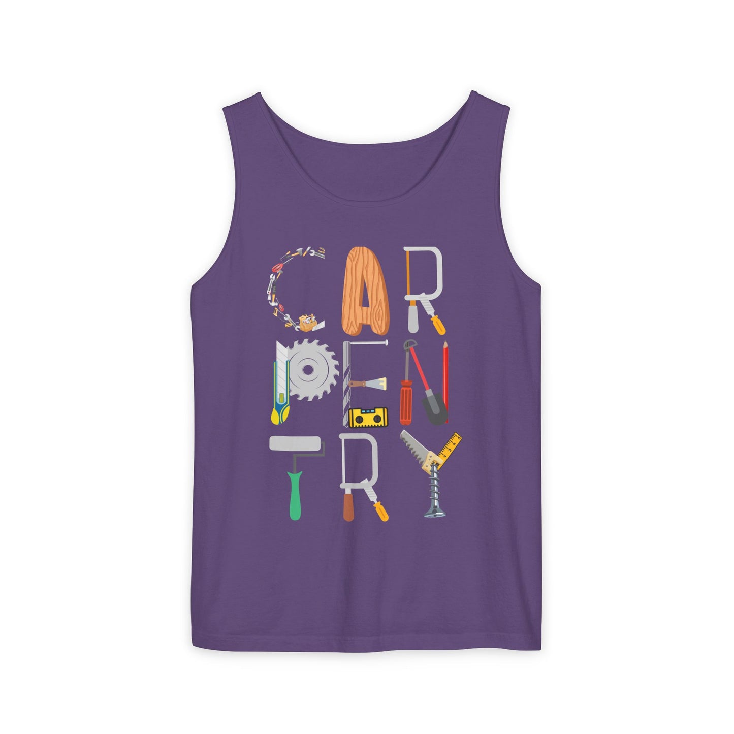 Carpentry Tools Tank Top – Perfect Gift for Woodworkers & DIY Enthusiasts