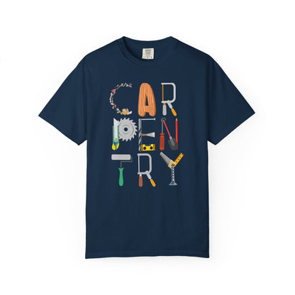 Crafty Carpenter T-Shirt - Carpentry Tools T-Shirt - Funny Tradesman Shirt