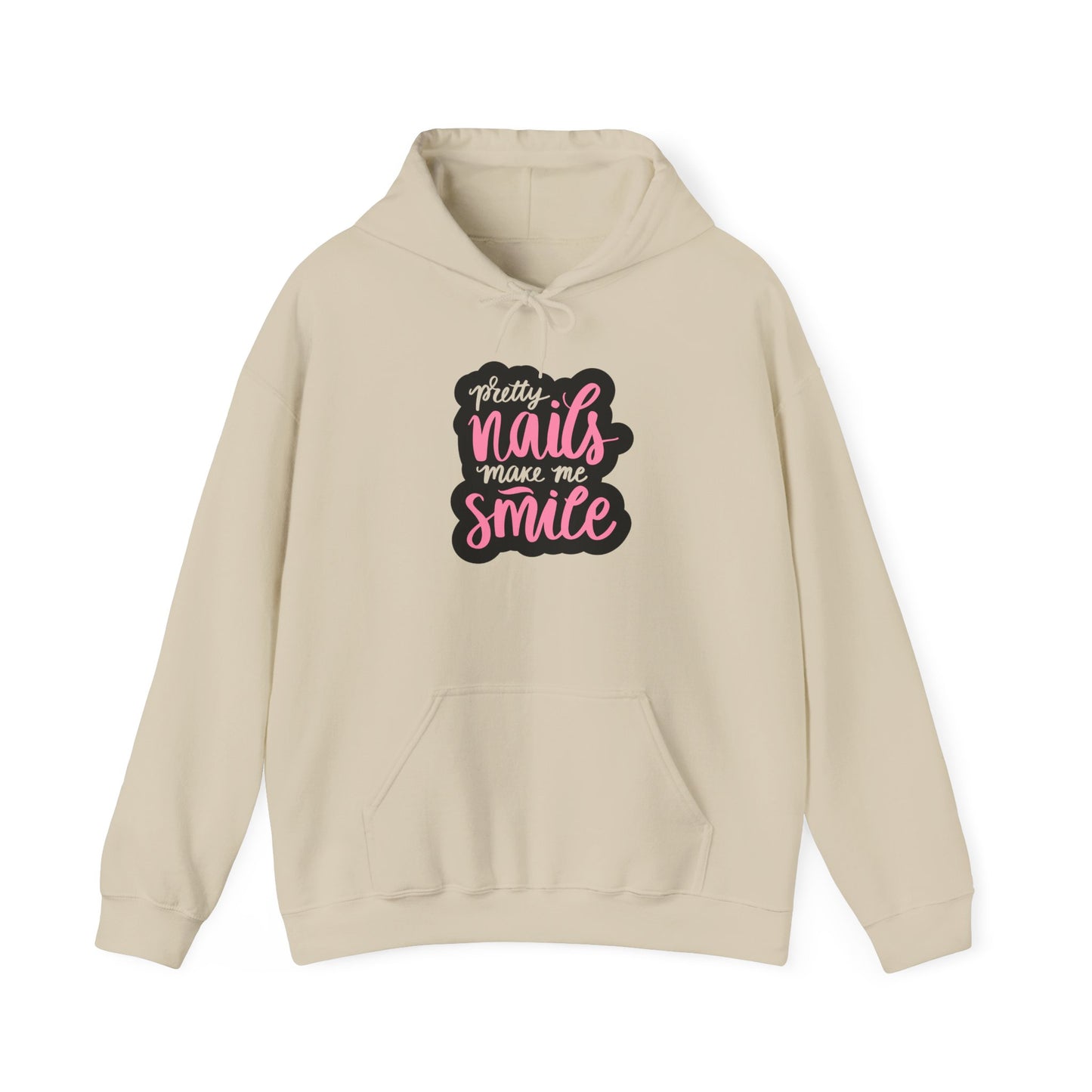 Pretty Nails Make Me Smile Hoodie - Pink Nail Tech Hoodie - Nail Life Fashion - Nail Lover Gift