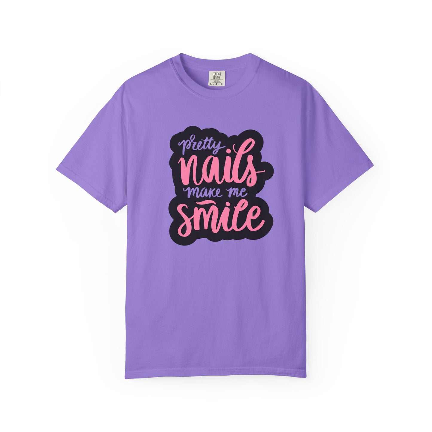 Pretty Nails Make Me Smile Shirt - Funny Nail T-Shirt for Women - Nail Tech Shirt