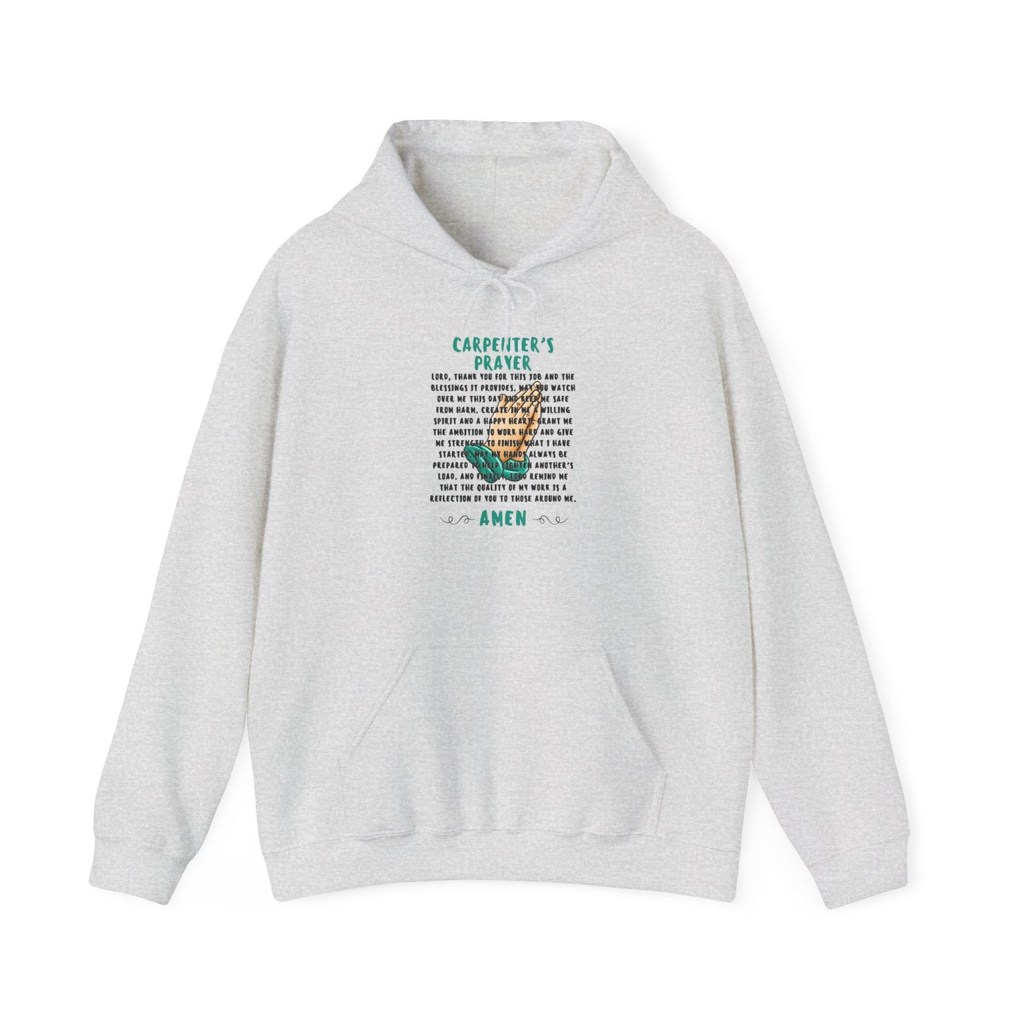 Carpenter’s Prayer Hoodie - Inspirational Christian Hoodie for Woodworkers