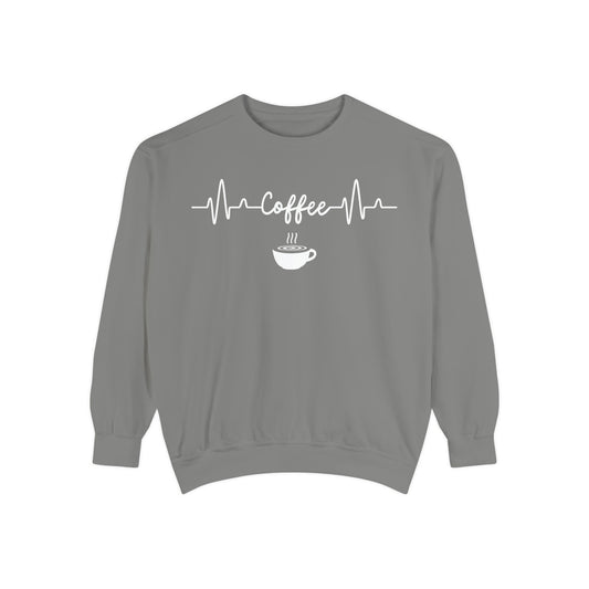 Coffee Heartbeat Sweatshirt - Coffee Lover Gift - Coffee Addict Crewneck  - Espresso Life