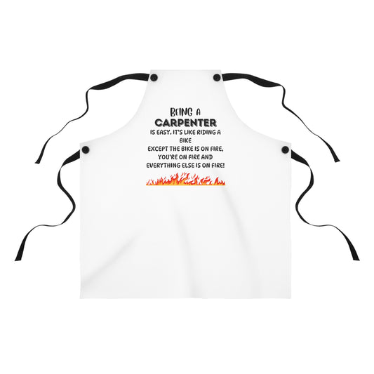 Funny Carpenter Apron - Everything Is On Fire Quote -Construction Dad - Carpenter Family
