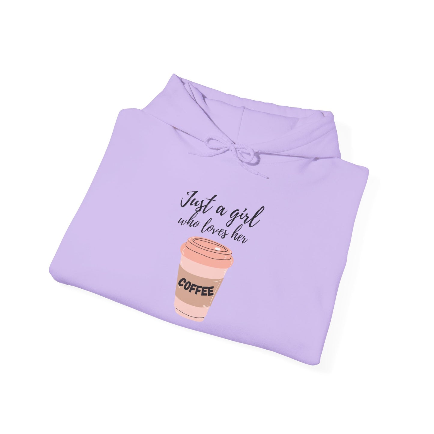 Just a Girl Who Loves Her Coffee Hoodie - Coffee Lover Gift - Girl Coffee Hoodie