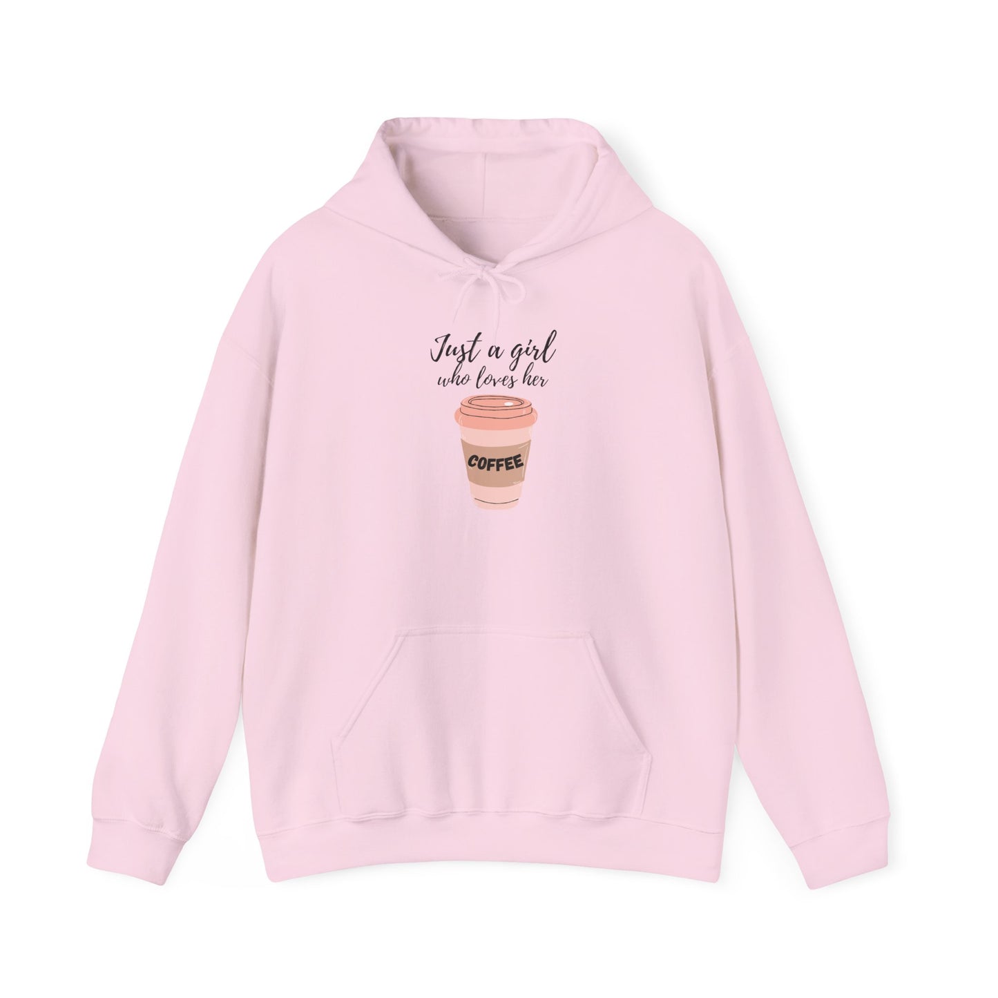 Just a Girl Who Loves Her Coffee Hoodie - Coffee Lover Gift - Girl Coffee Hoodie