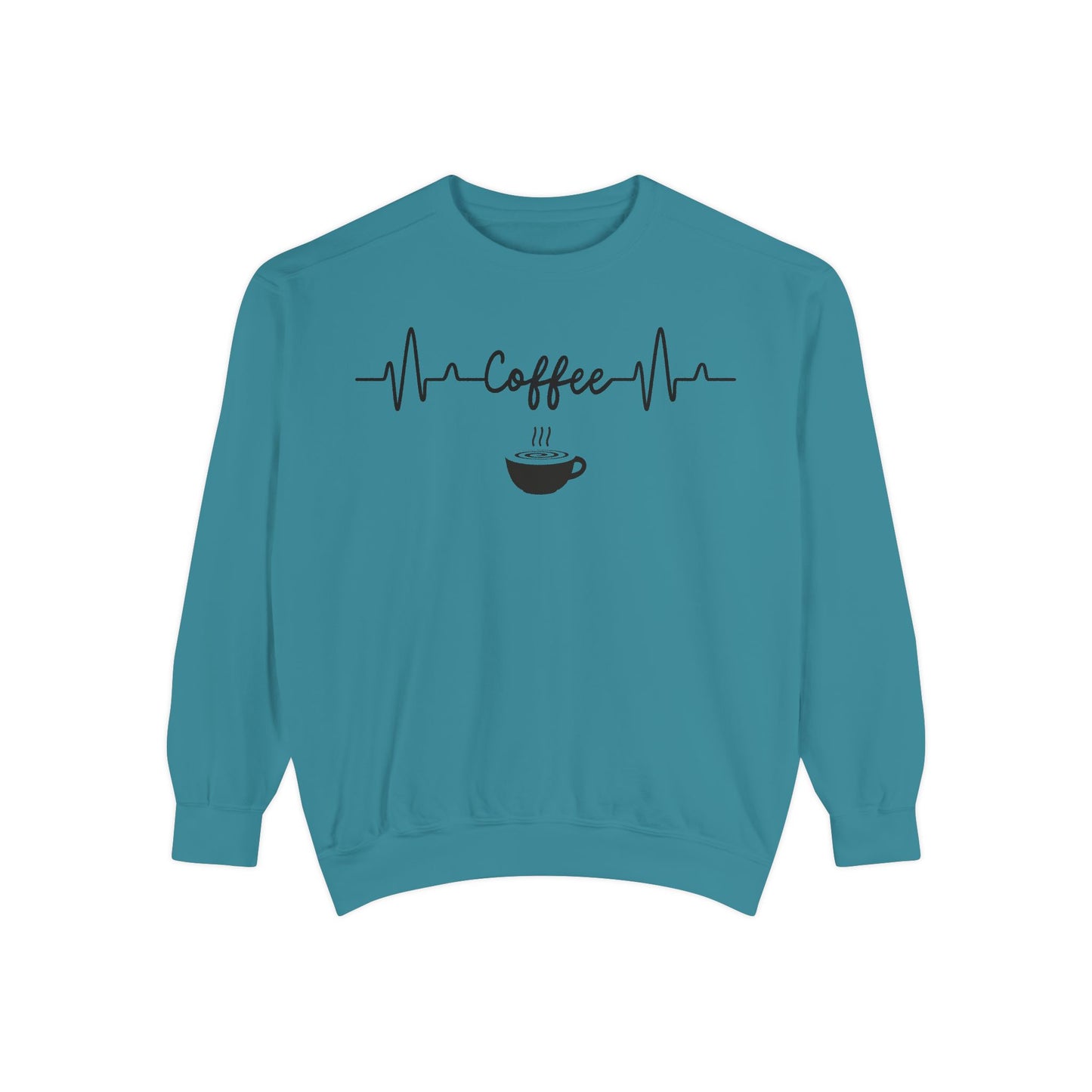 Coffee Heartbeat Sweatshirt - Coffee Gift Idea - Espresso Lover -Coffee Addict Sweatshirt