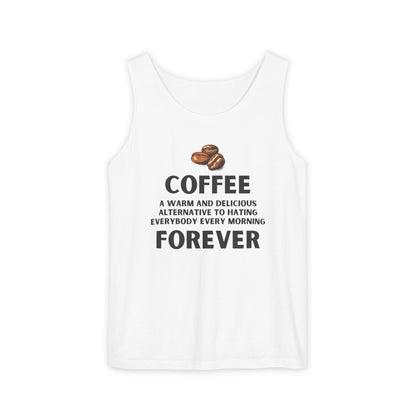 Coffee Forever – Funny Coffee Quote Unisex Tank Top - Unisex Coffee Apparel