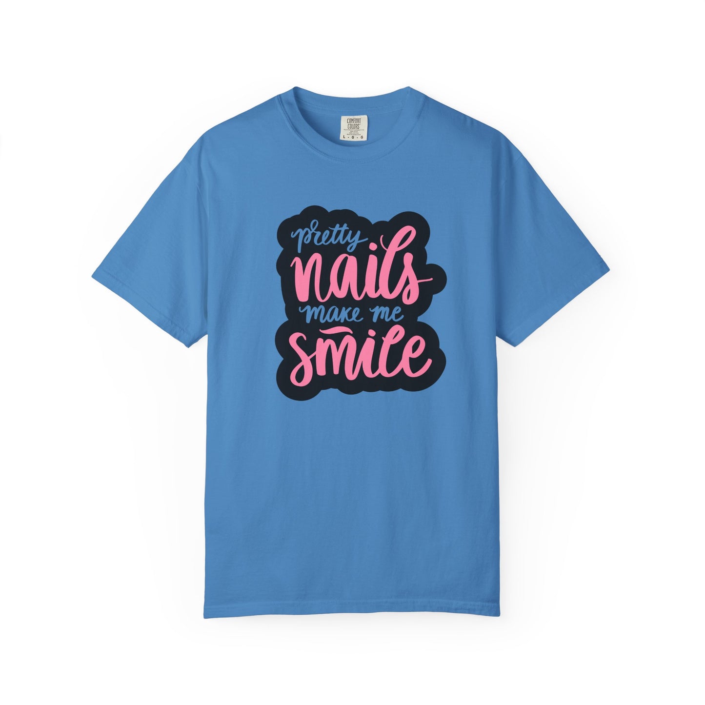 Pretty Nails Make Me Smile Shirt - Funny Nail T-Shirt for Women - Nail Tech Shirt