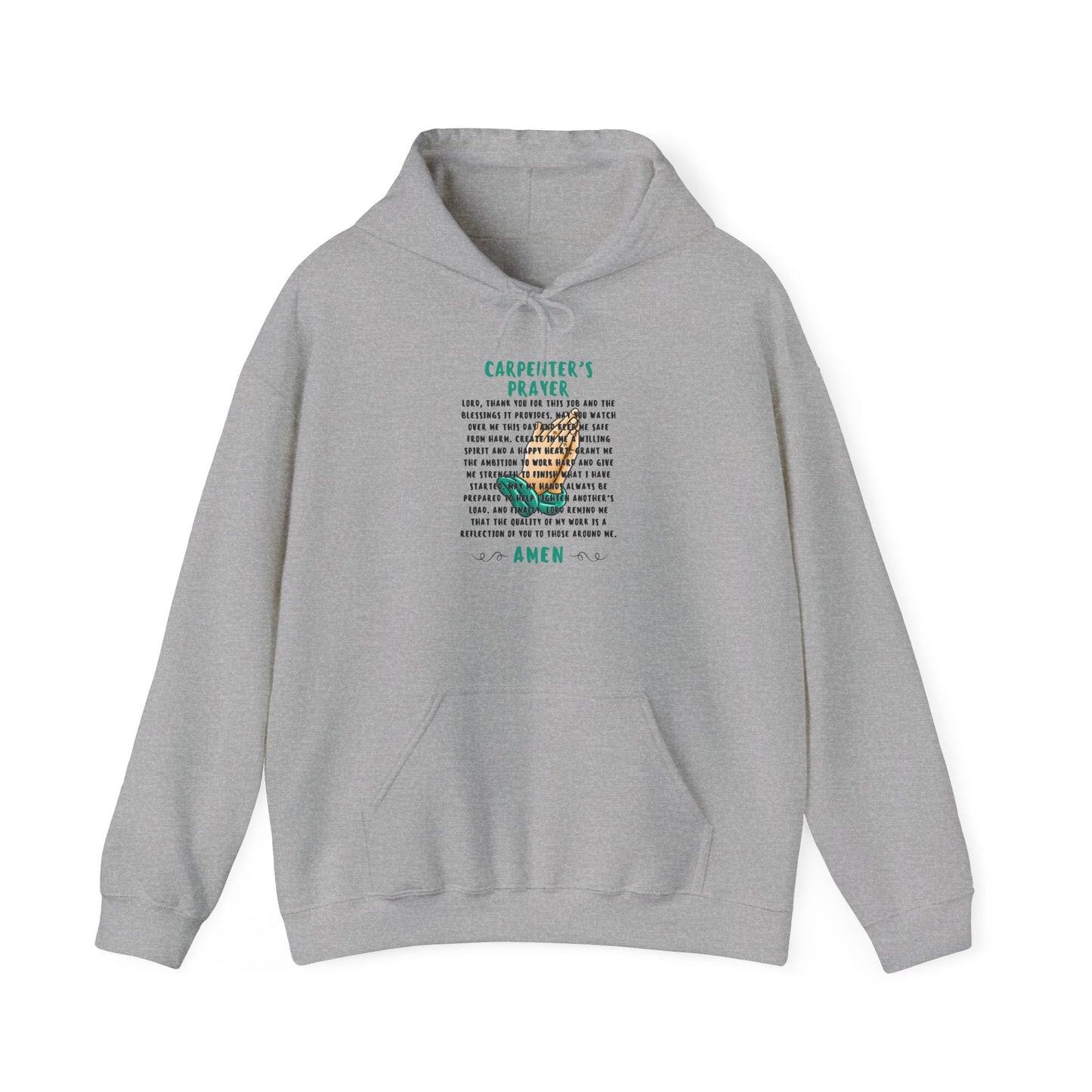 Carpenter’s Prayer Hoodie - Inspirational Christian Hoodie for Woodworkers