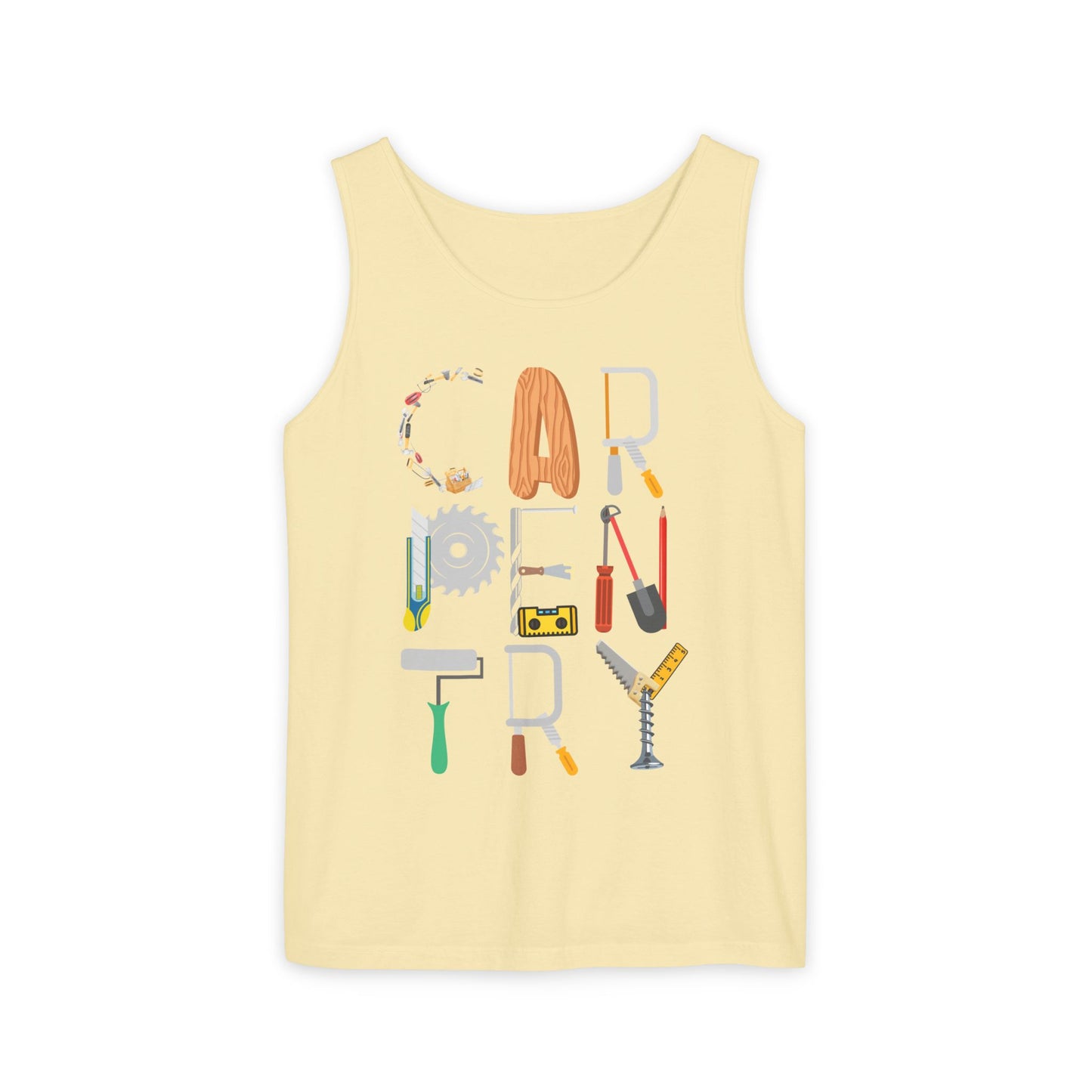 Carpentry Tools Tank Top – Perfect Gift for Woodworkers & DIY Enthusiasts