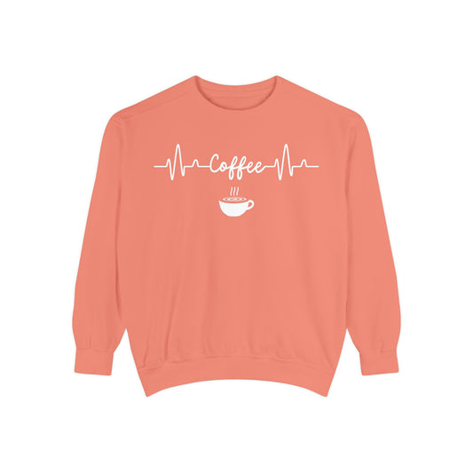 Coffee Heartbeat Sweatshirt - Coffee Lover Gift - Coffee Addict Crewneck  - Espresso Life
