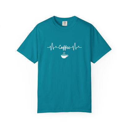 Coffee Heartbeat Shirt - Minimalist Coffee Lover T-Shirt  - Espresso Life Graphic Shirt