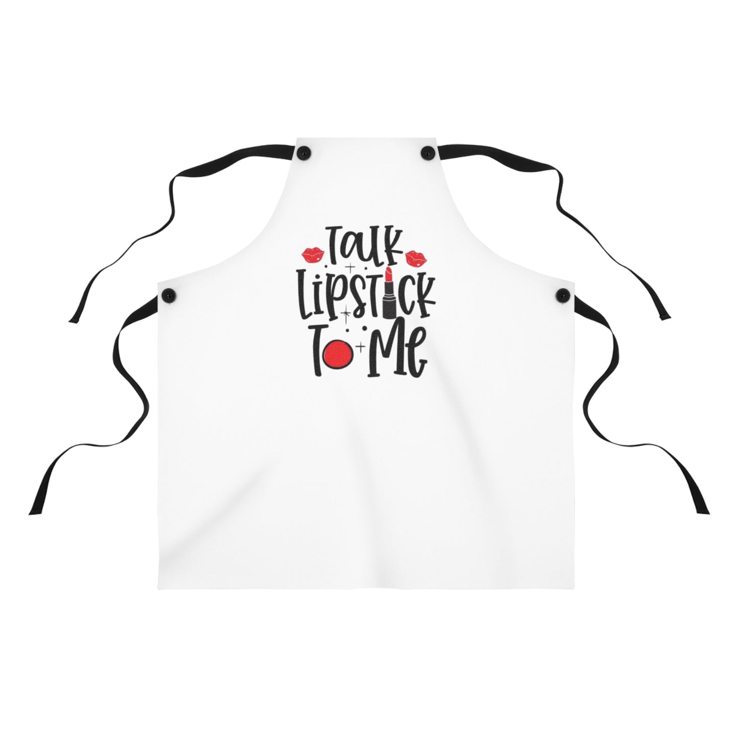 Talk Lipstick to Me Apron - Glam Salon Wear - Bold Lip Print Apron - Beauty Pro Gift