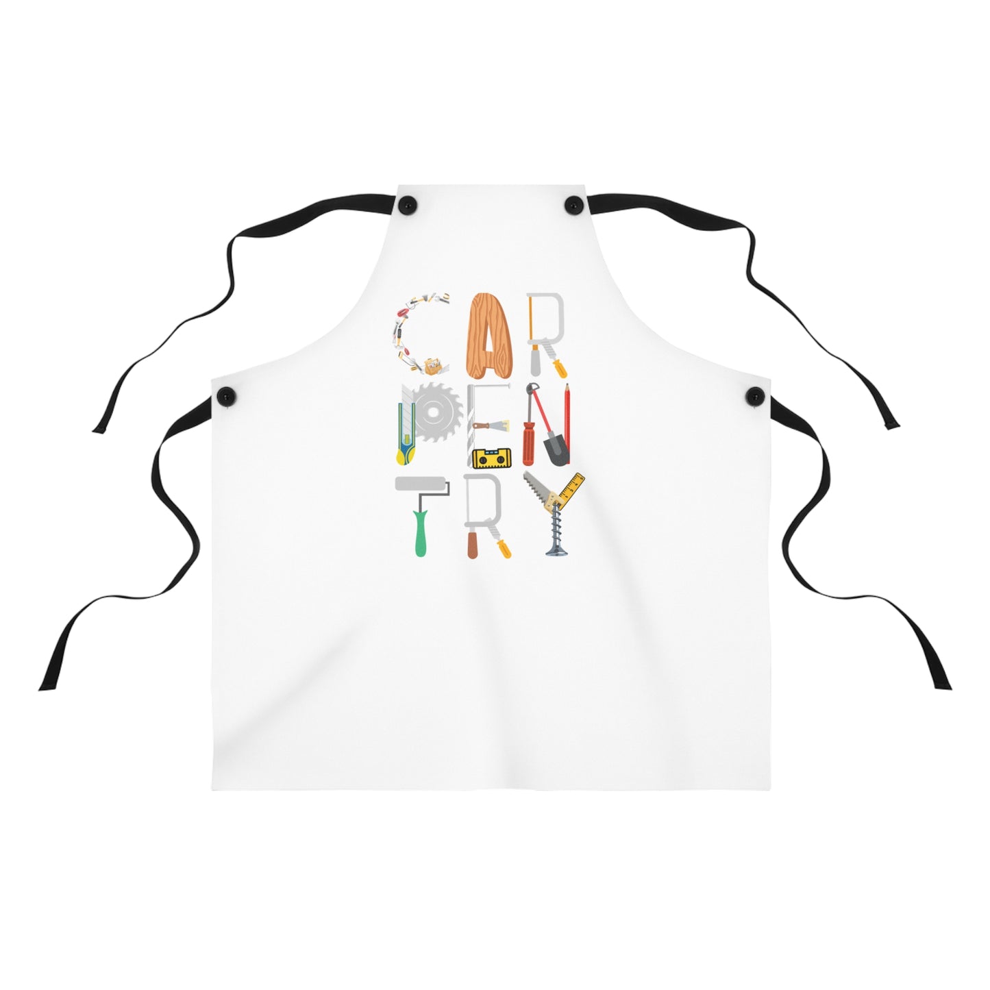 Carpentry Letters Apron - Carpenter Gift - Workshop BBQ Apron - Craftsman Gear Apron