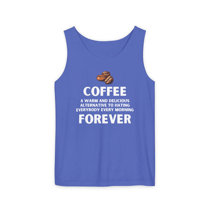 Funny Coffee Forever Tank Top - Unisex Caffeine Addict Shirt - Sarcastic Quote Apparel.