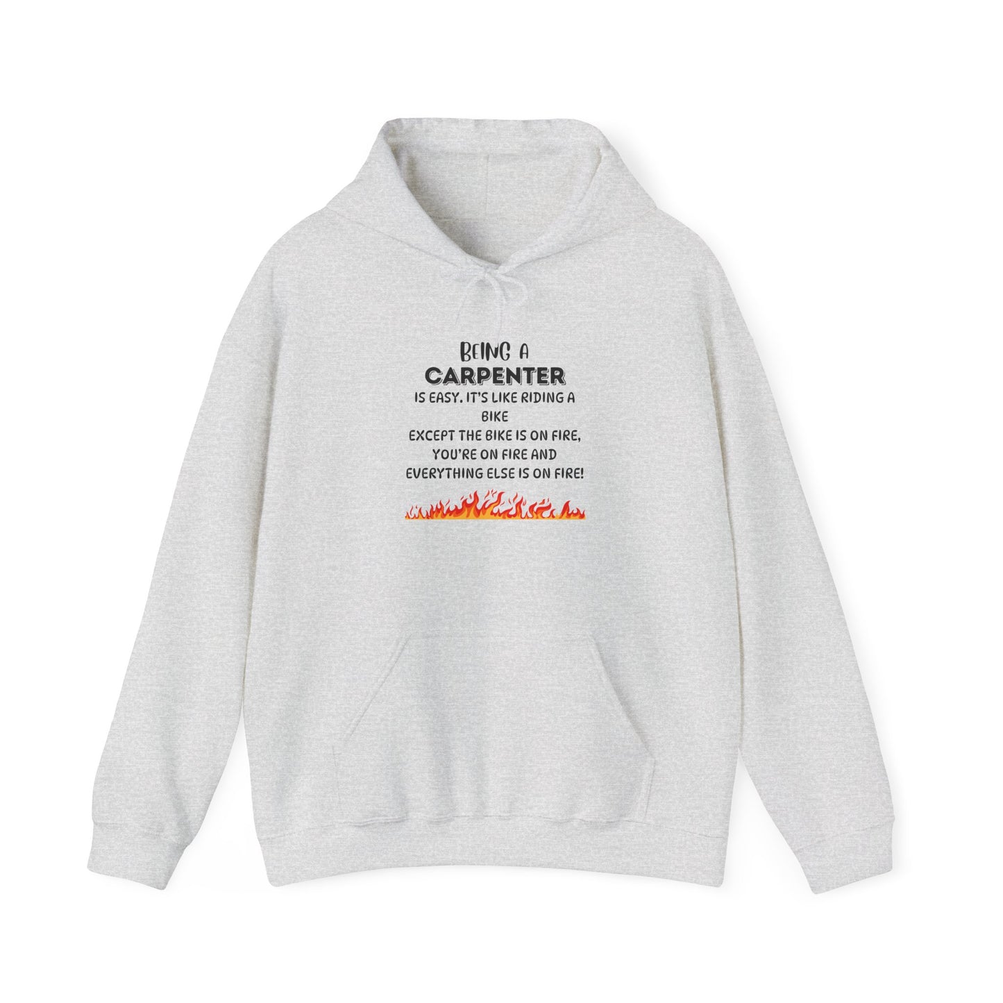 Being a Carpenter Is Like Riding a Bike – Funny Work Hoodie for Woodworkers & Tradesmen