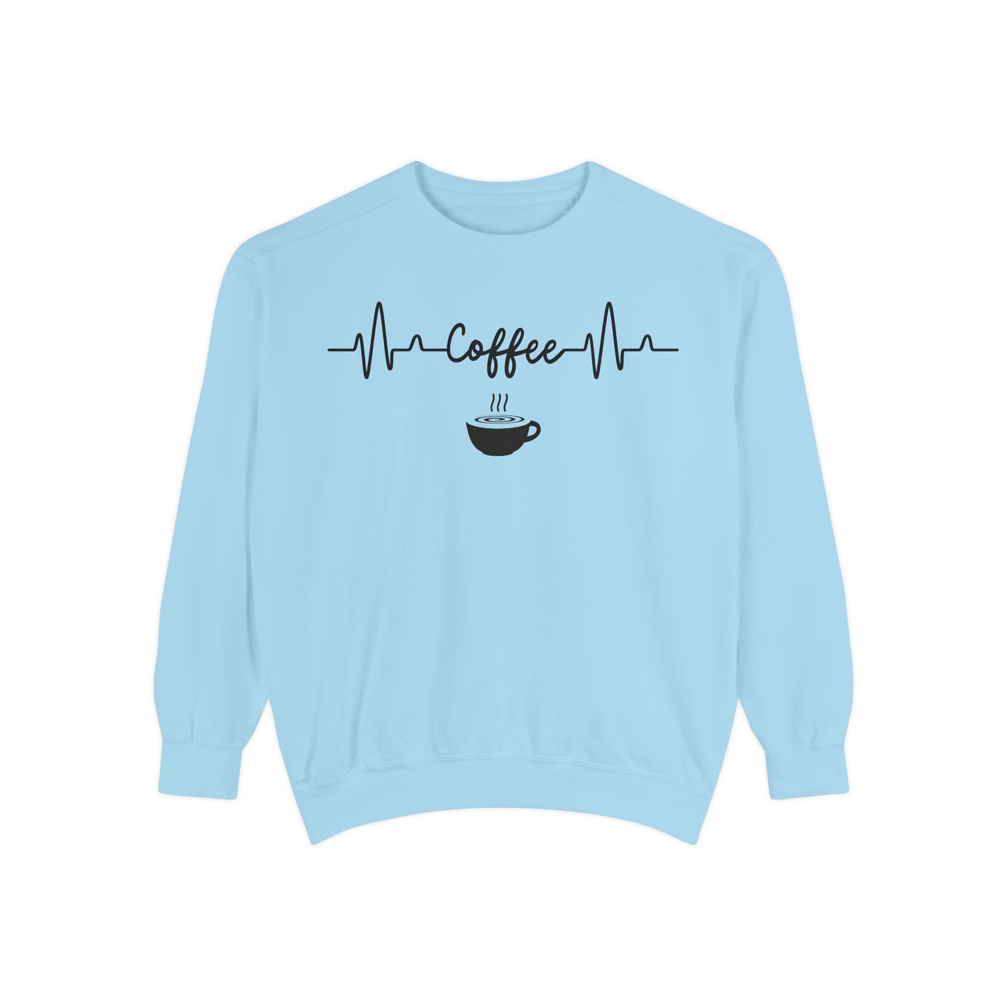 Coffee Heartbeat Sweatshirt - Coffee Gift Idea - Espresso Lover -Coffee Addict Sweatshirt