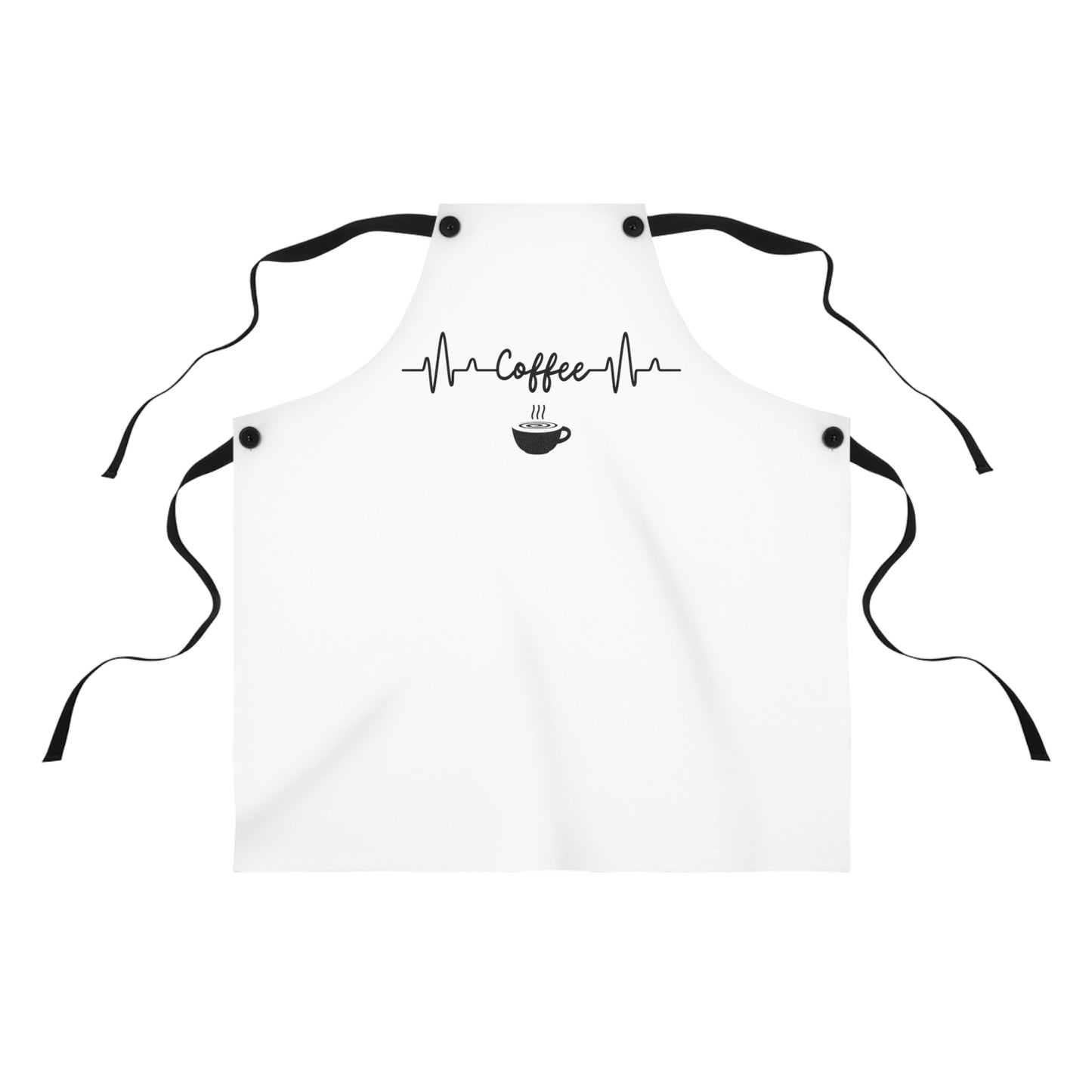 Coffee Heartbeat Apron - Coffee Addict Life - Espresso  Design - Cute Coffee Apron