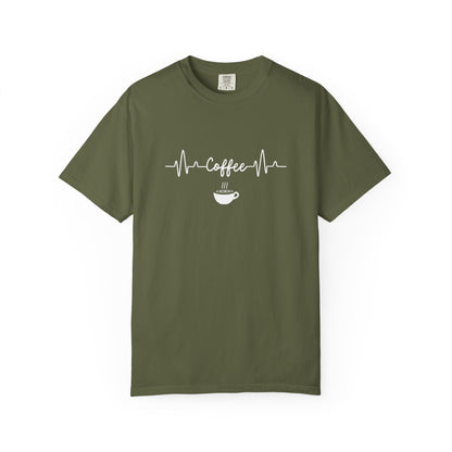 Coffee Heartbeat Shirt - Minimalist Coffee Lover T-Shirt  - Espresso Life Graphic Shirt