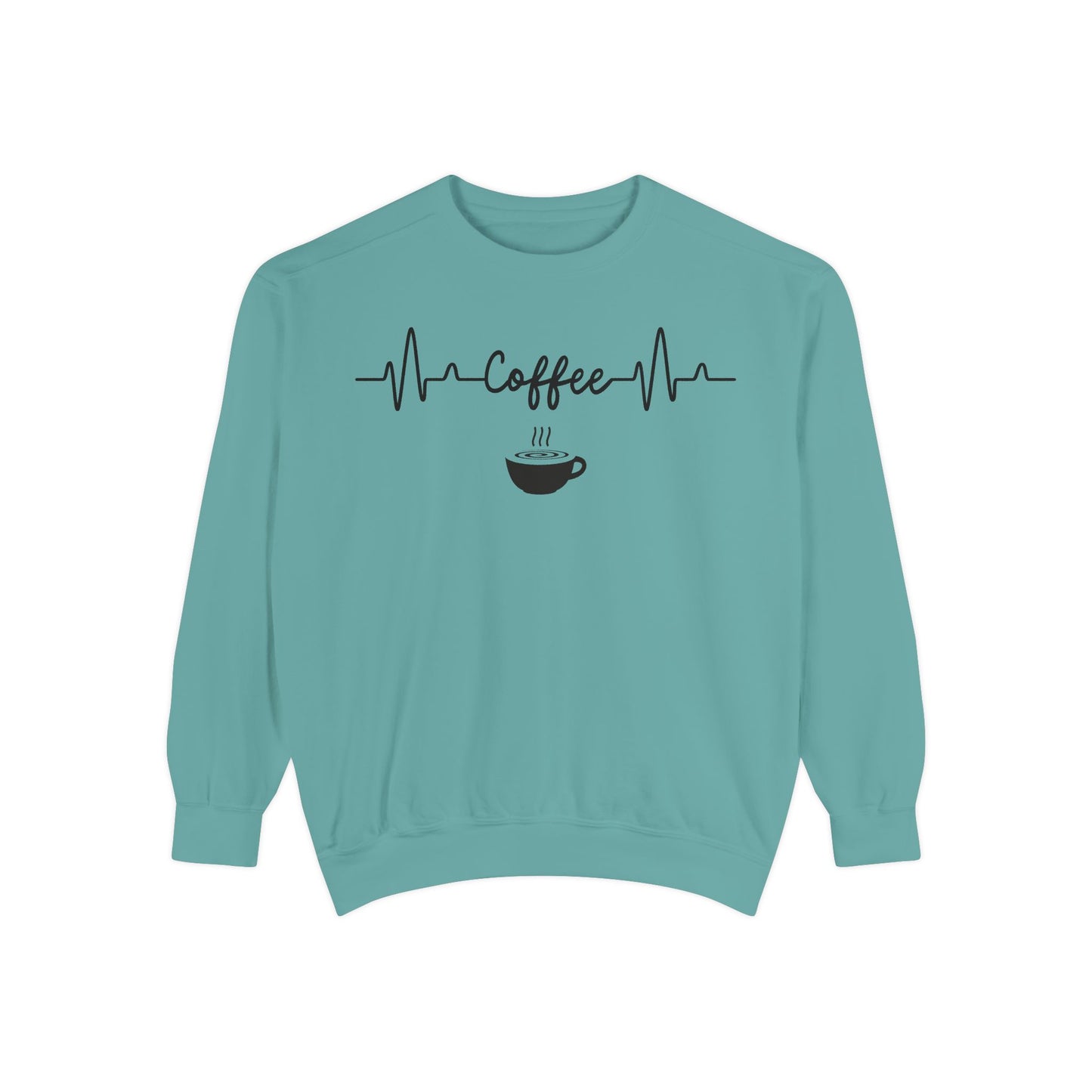 Coffee Heartbeat Sweatshirt - Coffee Gift Idea - Espresso Lover -Coffee Addict Sweatshirt