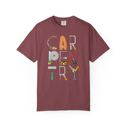 Crafty Carpenter T-Shirt - Carpentry Tools T-Shirt - Funny Tradesman Shirt
